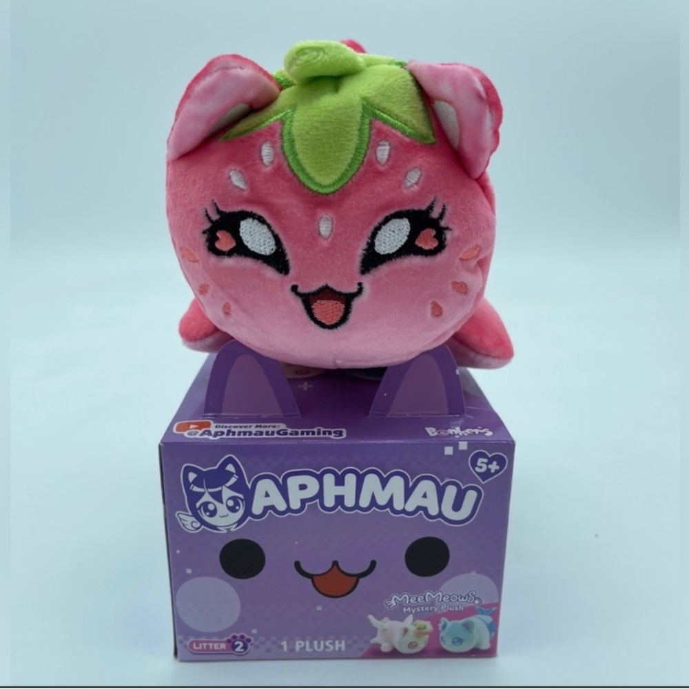 NEW Aphmau Bonkers MeeMeows Litter 2 Mystery Surprise Plush 6" Strawberry Cat